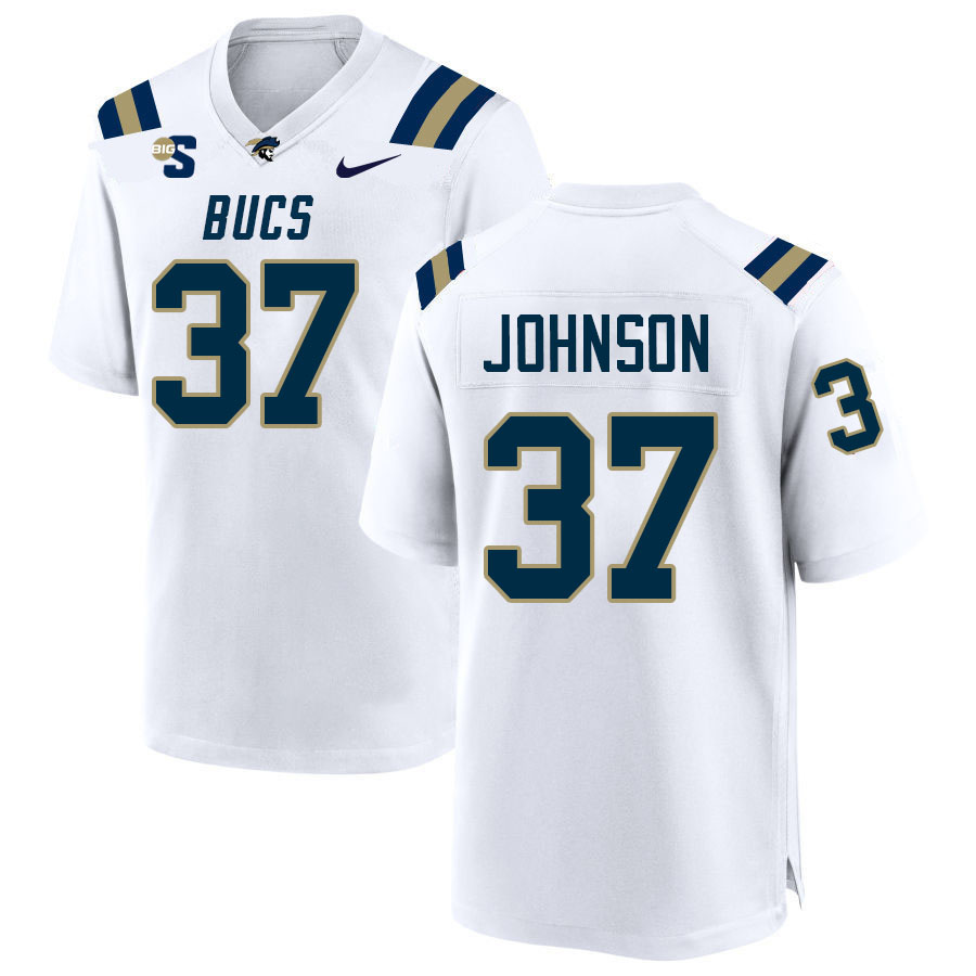 Men #37 Jamel Johnson Charleston Southern Buccaneers 2023 College Football Jerseys Stitched-White